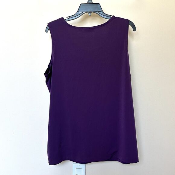 Susan Graver Tank Top Women's Size XL Purple Pullover Stretch Career Casual - Picture 3 of 6
